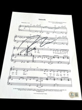 ROB THOMAS SIGNED AUTOGRAPH SHEET MUSIC SMOOTH BECKETT BAS COA D picture