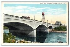 c1920 Scenic View New Concrete Bridge Wausau Wisconsin Unposted Antique Postcard picture