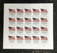 2025 USPS U.S. FLAG SHEET OF 20 FIRST CLASS LETTER STAMPS picture