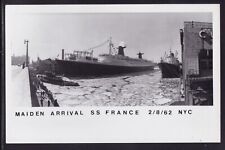 FRANCE III FRENCH LINE NEW YORK ICE FLOWS REAL PHOTO POSTCARD RPPC ** OFFERS ** picture
