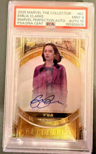 2025 Topps Marvel Perfection Emilia Clarke G'iah Auto /100 PSA 9 Auto 10 picture