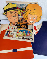 1953 Motorola TV Halloween Paper Costumes Dick Tracy & Orphan Annie Mask & Tunic picture