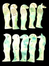 UNIQUE ANTIQUE ANCIENT EGYPTIAN Statue 5 Green Amulets Protection of Graves picture