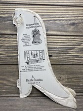 Vintage Beistle Creation White Honeycomb Paper Bell Decoration 9” picture