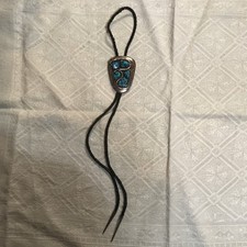 Large Vintage Zuni sterling silver Bolo by Effie Calavaza picture