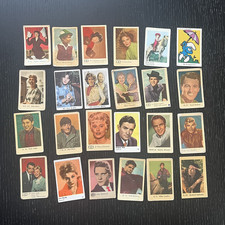 Audrey Hepburn Cliff Richard Mike Landon Vintage Dutch Gum Cards Poor Lot (24) picture