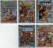 Conan: the Marvel Years - Parallel Holochrome card lot - 5 cards - Damaged picture