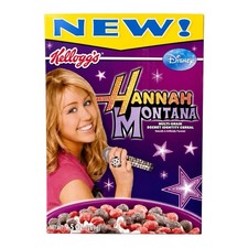 RARE Kellogg's Cereal Box Hannah Montana Miley Cyrus Disney TV Show VTG 2008 picture