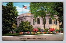 Macon GA-Georgia, Washington Memorial Library, Antique, Vintage Postcard picture