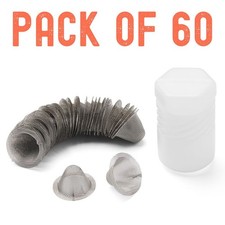 60Pc Bowl Screens for 14MM Glass Bowl Stainless Steel Adjustable Bowl Screens picture