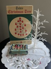 Rare Vintage Shiny Brite Christmas Hard Plastic Table Top Tree picture