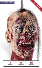 Halloween Corpse Head Prop Bloody Severed Zombie Hanging Decoration picture
