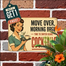 Retro Lady Sarcastic Humor Tin Sign 8x12 Vintage Living Room Wall Metal Plaque picture
