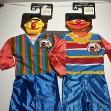 Vintage 1992 Bert & Ernie Costume Kids 6-8 Halloween Sesame Street Best Friends picture