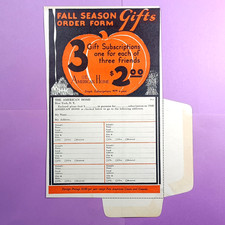American Home Fall 1937 order form Halloween orange pumpkin 1930s picture