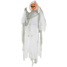 3.9 Outdoor Halloween Hanging Pumpkin Ghost W/ Light Up Green 400x180x190 mm picture