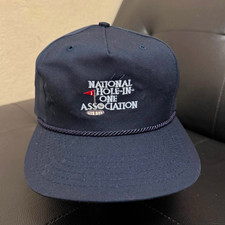Texace National Hole-In-One Association Navy Blue Snapback Adjustable Hat picture