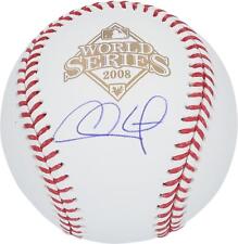 Chase Utley Philadelphia Phillies Autographed 2008 World Series Logo Baseball picture