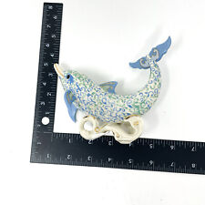 Lenox Deep Sea Dancer Dolphin Sculpture, Hand Painted China, 24K Gold Accents picture