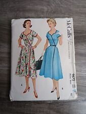 McCalls 9672 Misses Dress Sz 14 Bust 32 First Printed Pattern Uncut USA 1954 picture