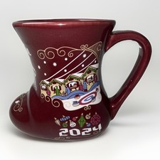 Grand Rapids Christkindl Market, 2024 Downtown Market. Boot  Mug 0.21 Maroon EUC picture