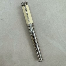 Montblanc Writers Edition Stevenson Silver Stripe Fountain Pen With Box picture