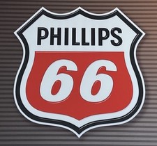 Vintage Phillips 66 Gas Station Metal Sign Panel (Set of 2) 43โw x 22โh NOS picture